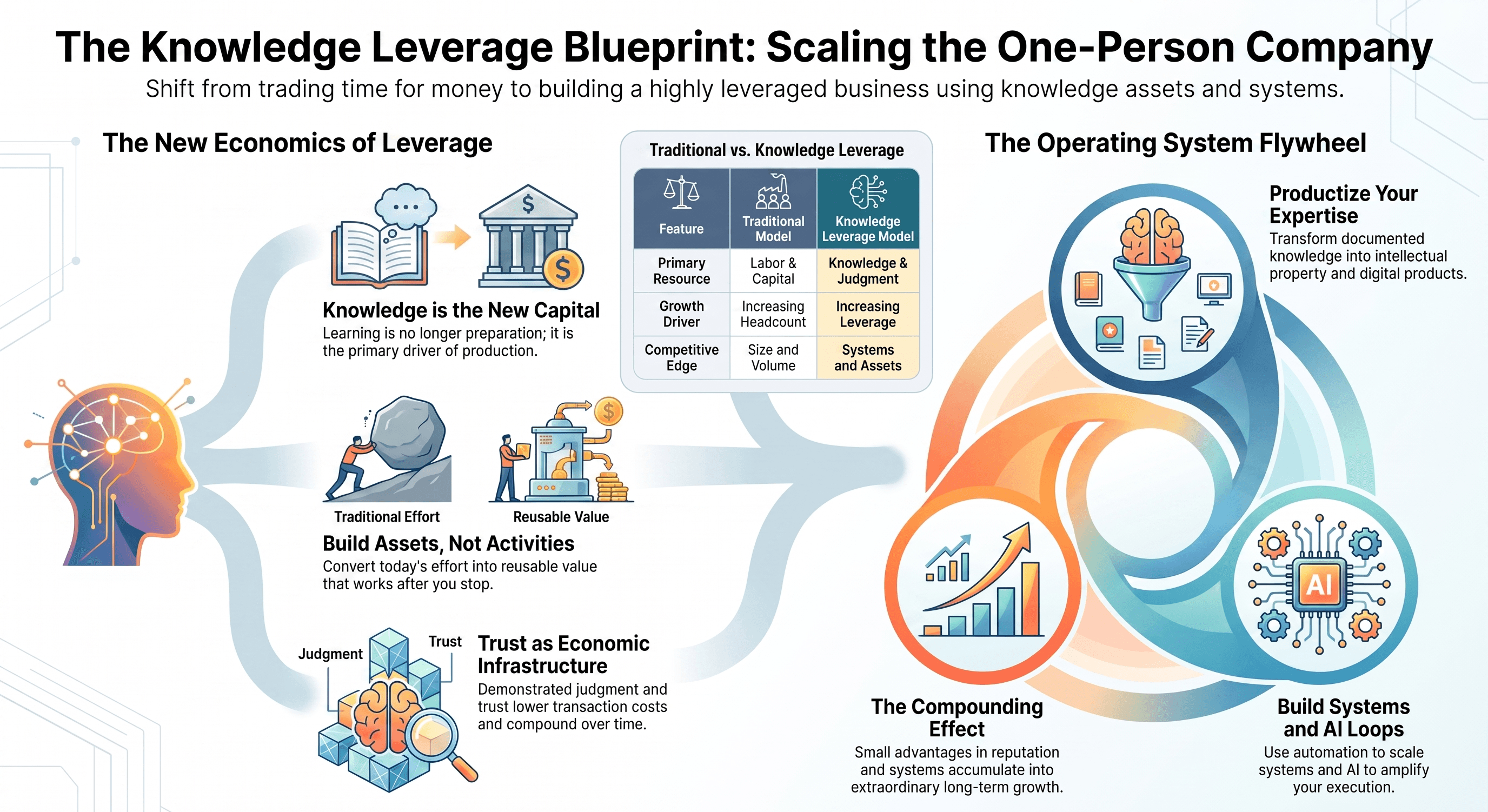 One-Person Company Playbook overview diagram