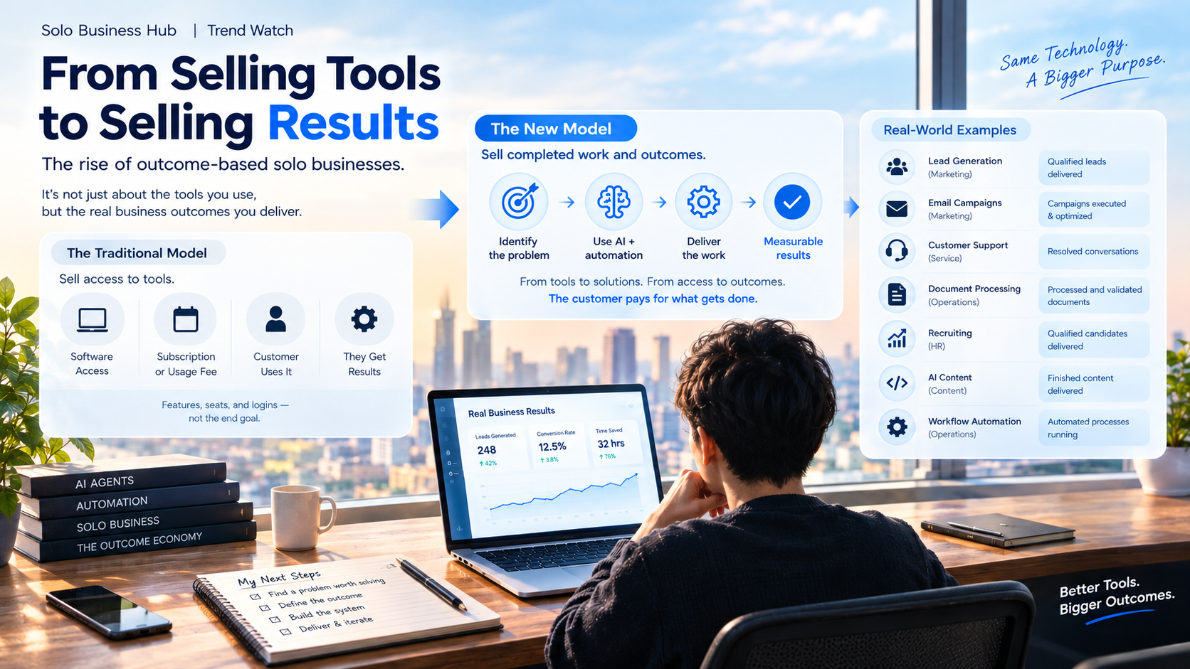 From Selling Tools to Selling Results: The Rise of Outcome-Based Solo Businesses